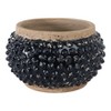 Textured Flower Pots and Planters for Home Decor -Indoor and Outdoor Display - Unique Design That Enhances House, Garden, and Patio - 7" Black & Brown - 4 of 4
