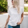 Amaryllis Women's Ruched Gathered Shoulder Top Soft Comfortable Fabric Trendy Relaxed Stylish Casual Versatile Fit - 3 of 4