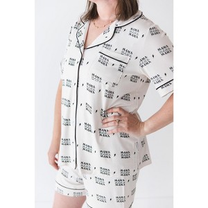 Women's Notch Collar Pajama Set | Mama's Boy | Mother's Day | Charlie Lou Baby - 1 of 1