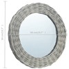 vidaXL Mirror 19.7" Wicker - 4 of 4