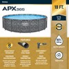 Bestway APX 365 18' x 52" Round Above Ground Swimming Pool Outdoor Backyard Framed Pool Set with Sand Filter Pump, Ladder, and Cover, Dark Marble - 2 of 4