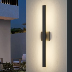 LamQee Aluminum Long Outdoor Modern LED Wall Light Slim Linear Exterior Lighting Fixtures Wall Mount - 1 of 4