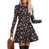 Ribbed Knit Sweater Dress for Women, Long Sleeve Crew Neck Fit and Flare A-Line Dress for Fall and Winter, Casual Office Wear Print 1 - 2 of 4