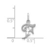 Black Bow Jewelry 14k White Gold, Isabelle Collection, Mini Letter F Initial Charm - 4 of 4