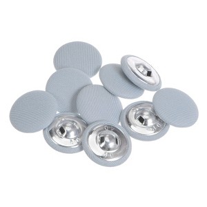 Unique Bargains Round Metal Sewing Cloth Covered Button 10 Pcs - 1 of 4