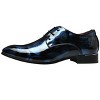 Santimon Men's Floral Printed Patent Leather Lace-Up Dress Oxford Shoes - 2 of 4