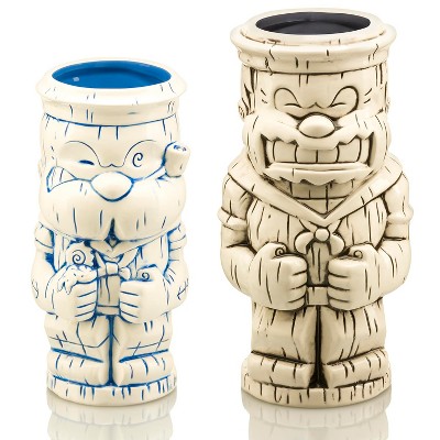 Beeline Creative Popeye & Bluto 2-Pack Geeki Tikis 17oz and 23oz