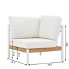 Decksplore 6 Piece Teak Seating Group Outdoor Sectional Set, Indoor-Outdoor Conversation Set L-Shaped Sofa with Dining Table - 2 of 4