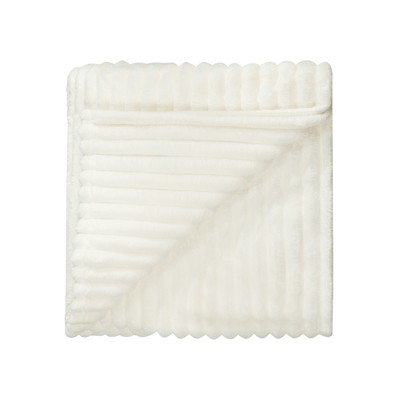 White Warm Blanket with Breathable and Soft for Couch and Bed
