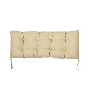 55" x 18" x 2" Sunbrella Canvas Tufted Outdoor Bench Cushion - Sorra Home - 1 of 3