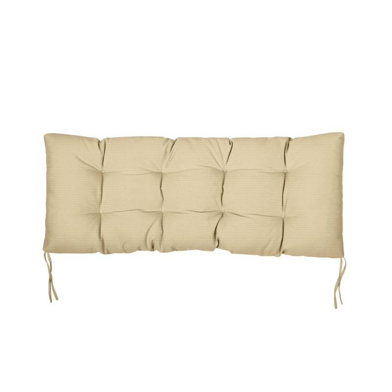 55" x 18" x 2" Sunbrella Canvas Tufted Outdoor Bench Cushion - Sorra Home, 1 of 6