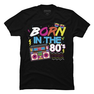 Men's Design By Humans Born in 80s Retro By MusicoIlustre T-Shirt - 1 of 2
