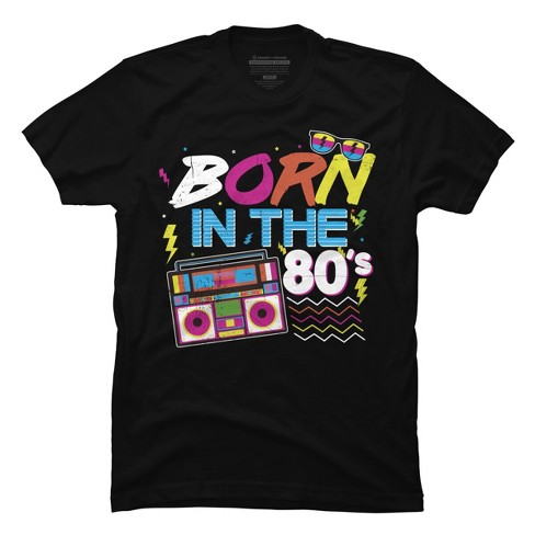 Men's Design By Humans Born In 80s Retro By Musicoilustre T-shirt - Black -  Large : Target