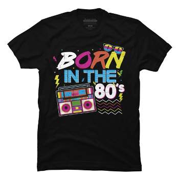 Men's Design By Humans Born in 80s Retro By MusicoIlustre T-Shirt