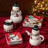 Certified International (Set of 4) 6" Christmas Whimsy Snowman Canape Plates - 3 of 4