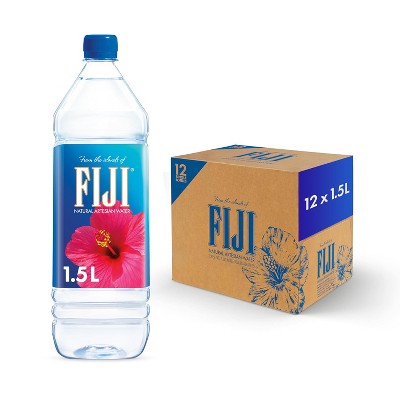 FIJI Natural Artesian Bottled Water 1.5 Liters / 50.7 Fl Oz. (Pack of 12)