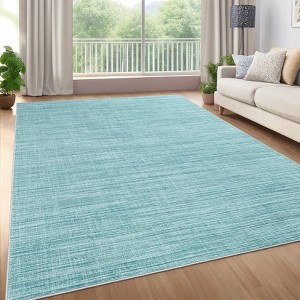 Modern Solid Area Rug Living Room Rug Washable Bedroom Rugs Soft Low Pile Non-Slip Accent Rug Home Decor - 1 of 4