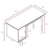 Computer Office Desk , Small Desk with 47.24 Inch, Modern Walnut Finish, Solid Wood Legs - Suitable for Home and Office Use - 4 of 4