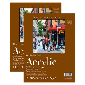 Strathmore 400 Series Acrylic Pad, Glue Binding, 10 Sheet, 9x12 inch, Pack of 2 - 1 of 2
