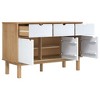 vidaXL Sideboard OTTA Brown and White 44.9 in.x16.9 in.x28.9 in. Solid Wood Pine - 4 of 4
