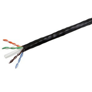 Monoprice Cat6 CMP Bulk Cable - 1000 Feet - Black | UTP, UL, Solid, 23AWG, 550Mhz, Pure Bare Copper Wire, Plenum, Reelex II - 1 of 4