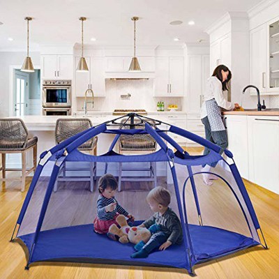 7' Portable Foldable Playpen Tent - Blue - Alvantor : Target