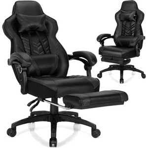 Costway Office Computer Desk Chair Gaming Chair Adjustable Swivel w/Footrest - 1 of 4