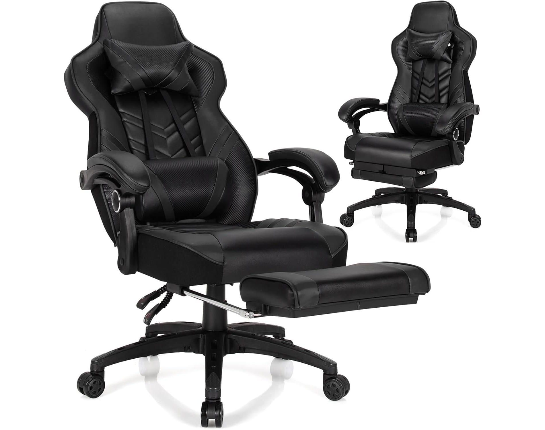Costway Office Computer Desk Chair Gaming Chair Adjustable Swivel w/Footrest