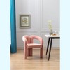 Sapphtopaz 2pc Accent Chair with Curved Round Backrest, Upholstered Living Room Chair Comfy Chair Arm Chair Furniture for Living Room - 2 of 4