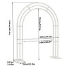 Artloge 8.5Ft Heavy Duty Metal Wedding Arch Trellis Backdrop Balloon Archway Decor Stand with Sturdy Base for Party Ceremony Climbing Plant Garden - 3 of 4