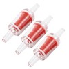 Unique Bargains Aquarium Tank Air Pump Co2 Diffuser Red Clear One Way Check Valves 3 Pcs - 3 of 3