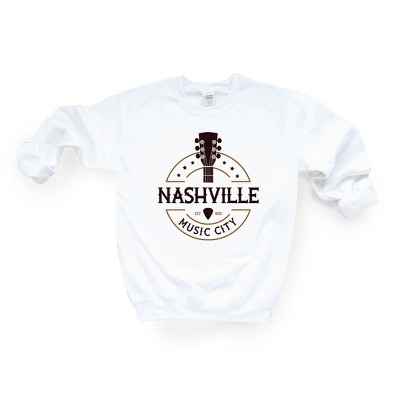 Simply Sage Market Women's Graphic Sweatshirt Nashville Music City Guitar