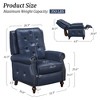 Arceso Modern Faux Leather Push Back Recliner Chair with Nailhead Trim & Plush Foam Padding - Manual Reclining Upholstered Chair for Living Room - 3 of 4