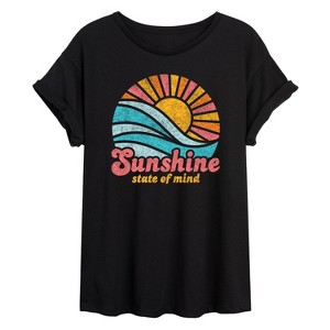 Women's - Instant Message - Sunshine State Of Mind Oversized Graphic T-Shirt - 1 of 4