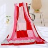 Slickblue Luxury Patchwork Throw Blanket 59"x78.7", Soft Coral Fleece, Ideal for Bedroom & Couch, 6 Color Options - 2 of 3