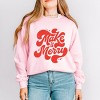 Make It Merry Cursive Distressed - Women's Graphic Sweatshirt - 3 of 4