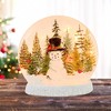 Stony Creek 7.0 Inch Forest Snowman Pre-Lit Round Orb Christmas Lighted Glass Accent , Christmas Decor Cardinal Winter Scene (1PC) - 2 of 4