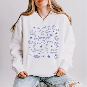 Simply Sage Market S.W.Smiley Helping Little Minds Grow Lightweight Garment Dyed Sweatshirt - 1 of 4