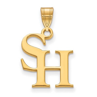 Black Bow Jewelry 14k Yellow Gold Sam Houston State Bearkats NCAA Medium Pendant