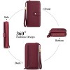 Ladies' Large Capacity Credit Card Wallet with RFID Theft Protection Double-Zip Pocket Genuine Leather Bifold Wallet Wristlet Clutch Bag - 4 of 4