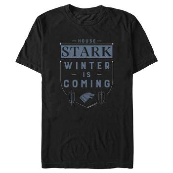 Men's Game of Thrones Winter Is Coming House Stark Badge T-Shirt