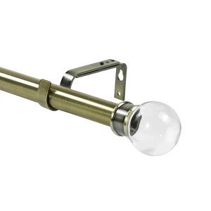 Urbanest 1-inch Diameter Crystal Ball Adjustable Single Drapery Curtain Rod - 1 of 4