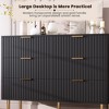 6-Drawer Fluted Dresser - Large Capacity Bedroom Chest with Anti-Tip Straps & Metal Handles, Modern Storage for Living Room & Hallway - 4 of 4
