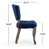 GDFStudio Colosseum Contemporary Button Tuft Dining Chairs with Rubberwood Legs(Set of 2) - 3 of 4