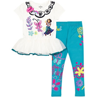 M7458, Toddlers' Gathered Tops, Dresses and Leggings