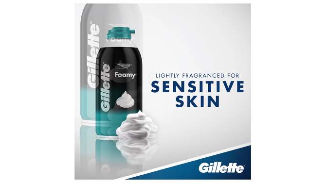 Gillette Foamy Men&#39;s Sensitive Shave Foam - 11oz, 2 of 12, play video