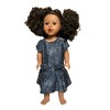 Doll Clothes Superstore Size 12 Matching Girl And Doll Blue Pattern Dresses For Girls And Dolls - 3 of 4