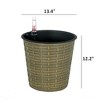 Gulches Natural Round Self-Watering Wicker Decor Planter - 13.4" - 4 of 4