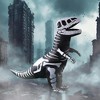 Studio Halloween, LLC Skeleton T-Rex Dinosaur Inflatable Adult Costume | Standard - 2 of 3