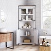 Whizmax Farmhouse Corner Cabinet, Tall Corner Storage Cabinet with Glass Door & Adjustable Shelves, Bathroom Cabinet for Living Room, Bathroom - 3 of 4